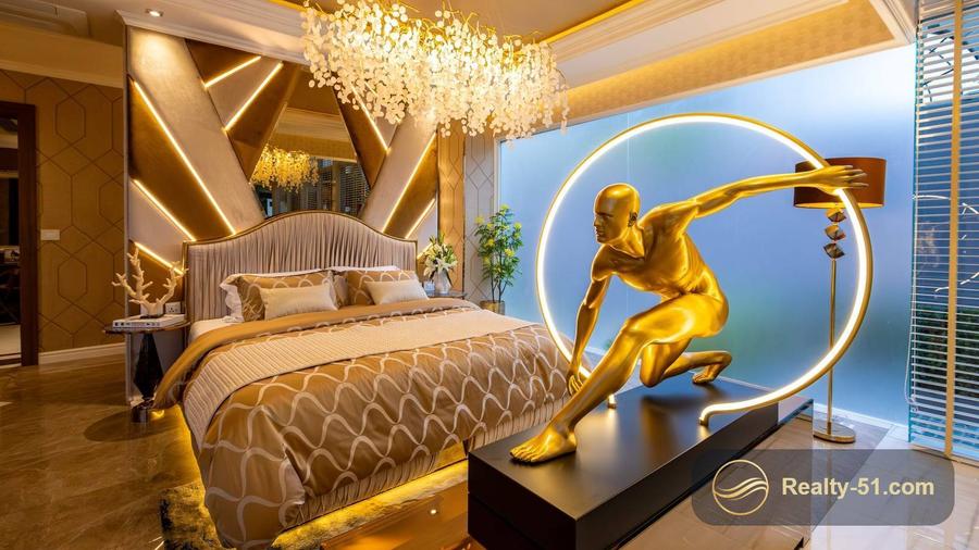 ห้องสองชั้น 2 ห้องนอน 98 ตร.ม. พร้อมสระสปาส่วนตัว ใน The Riviera Malibu — 11