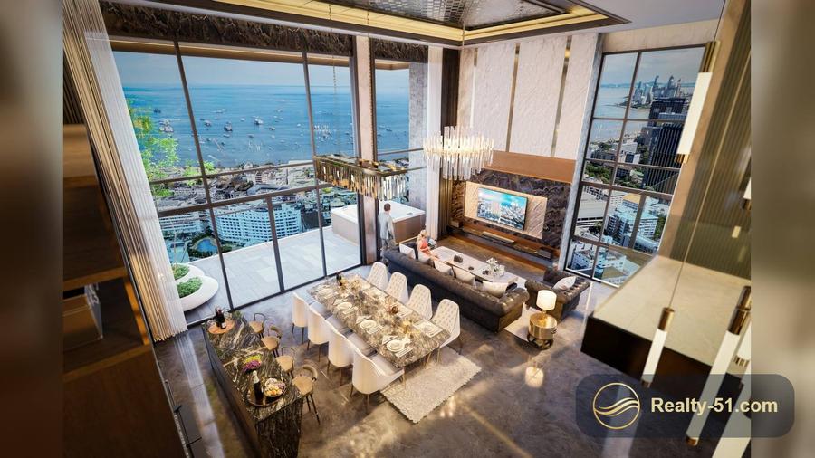 เพนต์เฮาส์ดูเพล็กซ์ 227 ตร.ม. ใน Grand Bay View — พัทยากลาง — 3