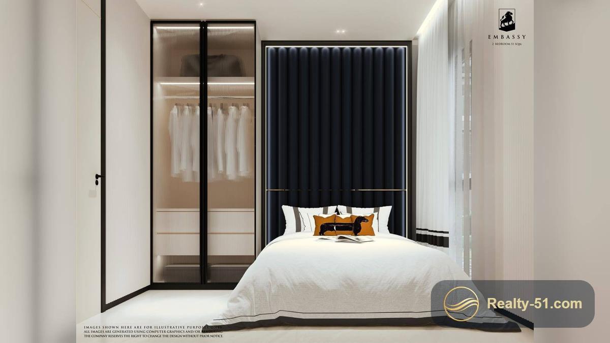 Квартира с 2 спальнями, 51 м², в Embassy Pattaya