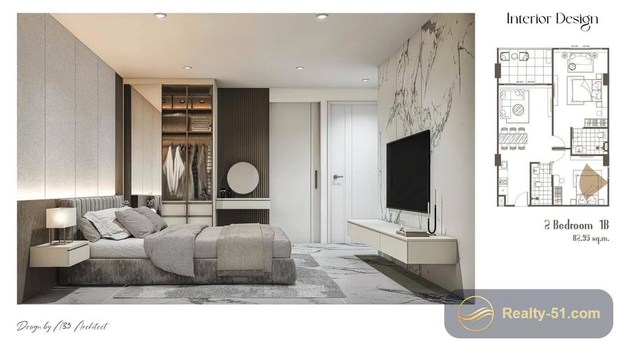 2-Bedroom 55 m², Pool View — Avenue Boutique — 13