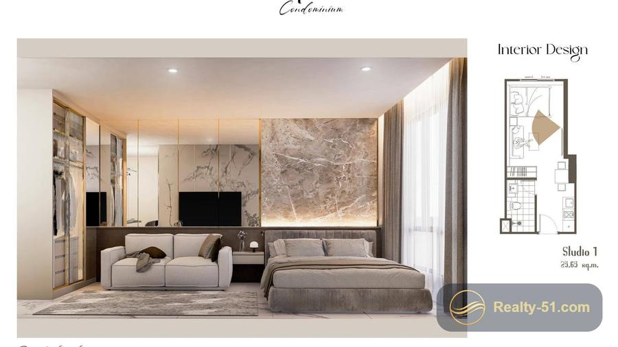 Avenue Boutique Condominium 芭提雅市中心 26㎡ 开间公寓 — 6