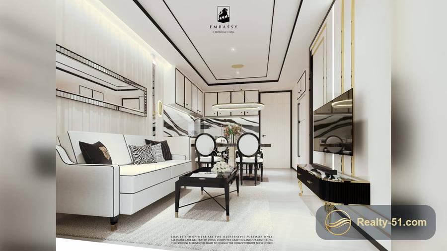 Квартира с 2 спальнями, 51 м², в Embassy Pattaya — 2