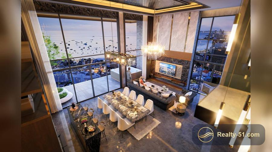 เพนต์เฮาส์ดูเพล็กซ์ 227 ตร.ม. ใน Grand Bay View — พัทยากลาง — 4