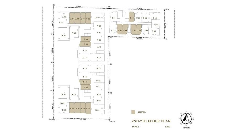 Sea View Studio 27 m² in Siam Oriental Oasis — Floor plan 3