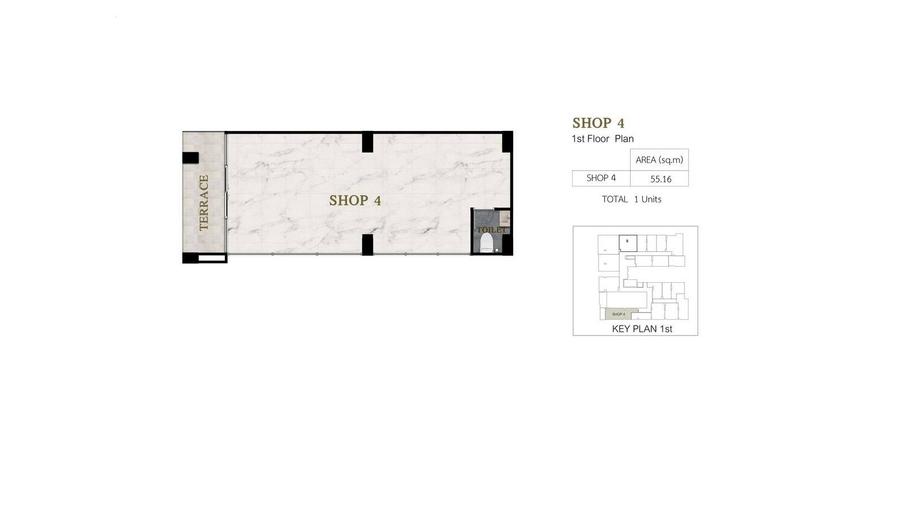 Commercial Unit 55 m² in Siam Oriental Beach — Floor plan 1