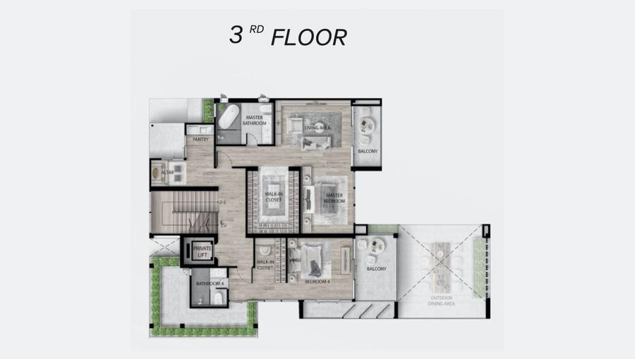 Вилла с 5 спальнями 614 м² в Harmony Hills Villas Pattaya — Планировка 4
