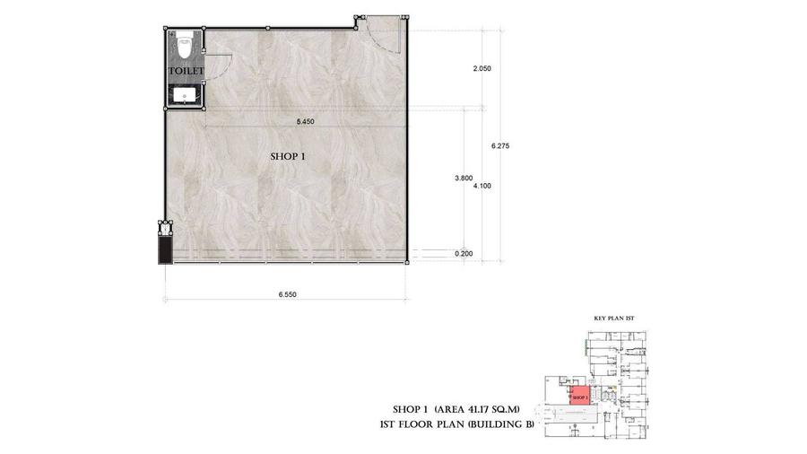 Gewerbeeinheiten 42–66 m² im Siam Oriental Oasis — Grundriss 6