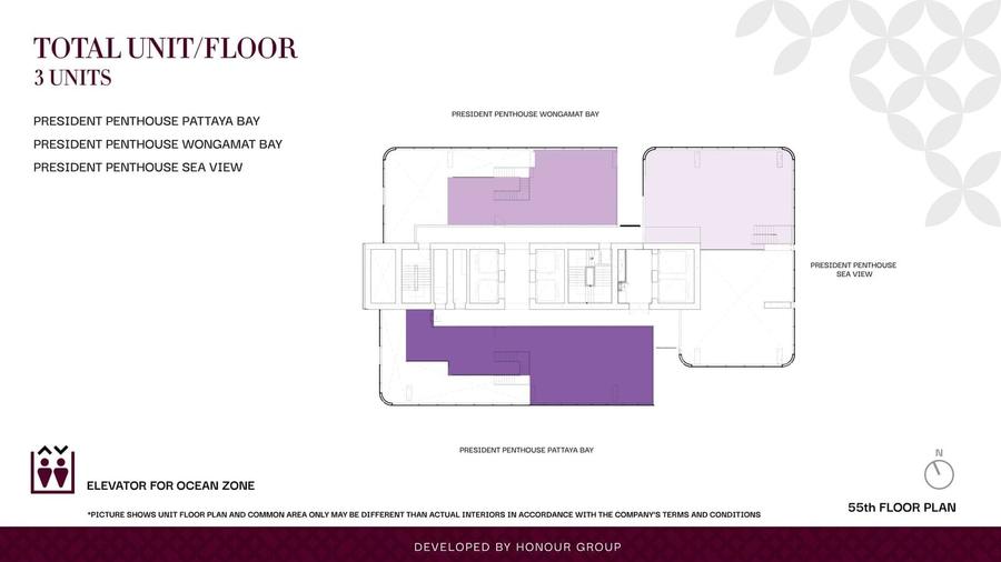Penthouse 350 m² in Once Wongamat — Grundriss 4