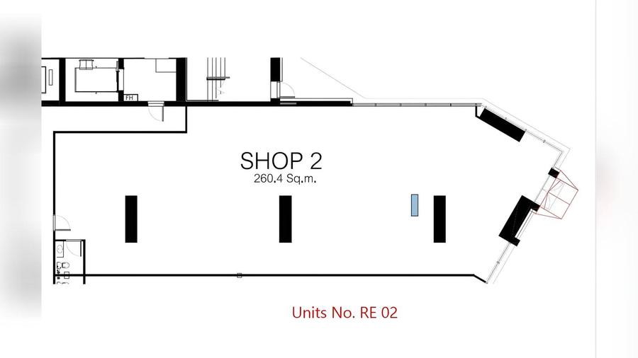Gewerbefläche 260,4 m² im Skypark Lucean — Jomtien — Grundriss 1