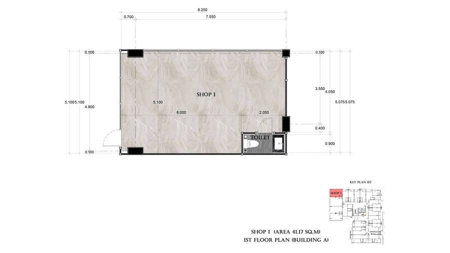 Gewerbeeinheiten 42–66 m² im Siam Oriental Oasis — Grundriss 2