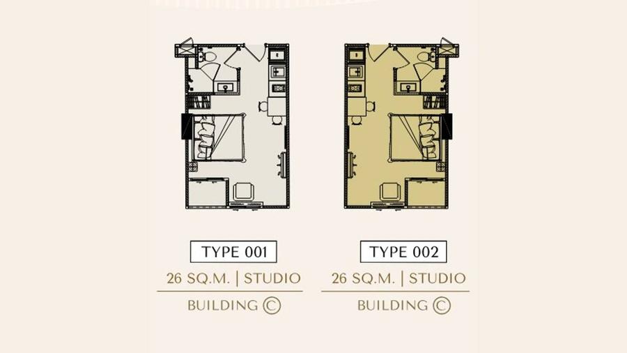 Studio 26 m² im LOVE IT Wongamat Beach — Grundriss 4