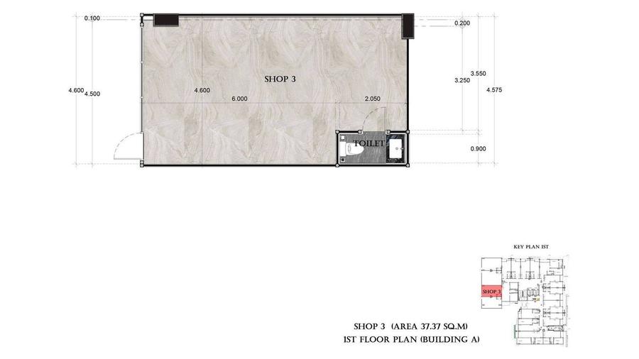 Gewerbeeinheiten 42–66 m² im Siam Oriental Oasis — Grundriss 4