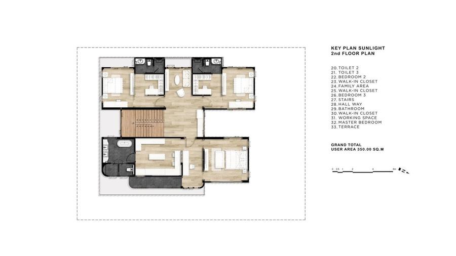 4-Schlafzimmer-Haus SUNLIGHT 350 m² in Spectra Residence — Grundriss 2