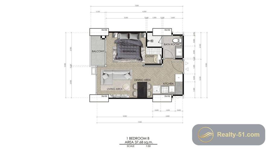 Seaspire Jomtien — floor plan 15