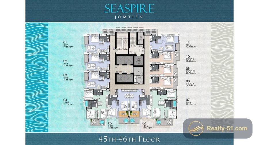 Seaspire Jomtien — floor plan 8