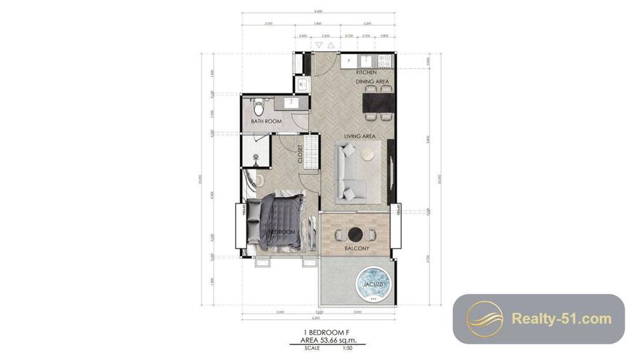 Seaspire Jomtien — floor plan 21