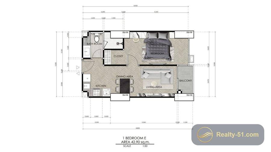 Seaspire Jomtien — floor plan 17