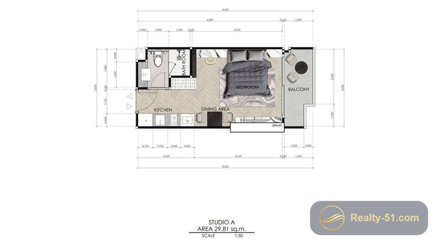 Seaspire Jomtien — floor plan 13