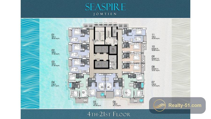 Seaspire Jomtien — floor plan 3