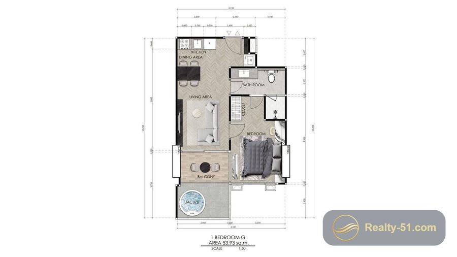 Seaspire Jomtien — floor plan 22