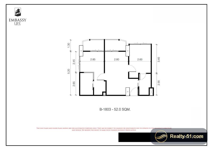 Embassy Life Pattaya — планировка 3