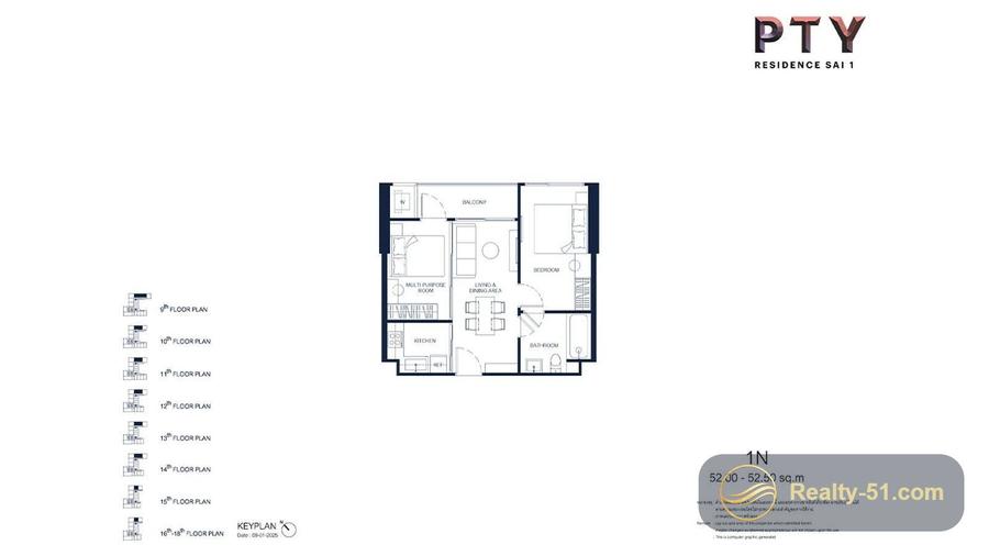 PTY Residence Sai 1 — แปลนห้อง 20