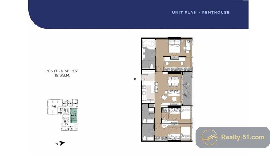 Once Pattaya — floor plan 10
