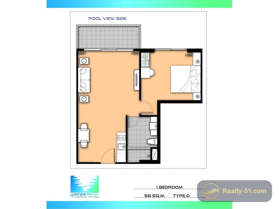 Water Park Condominium Pattaya — Grundriss 14
