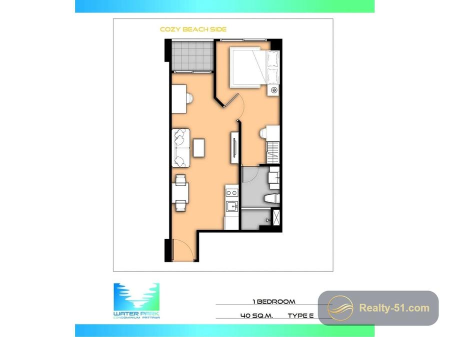 Water Park Condominium Pattaya — Grundriss 15