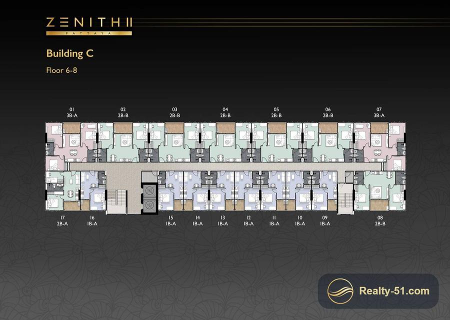 Zenith 2 Pattaya — แปลนห้อง 8