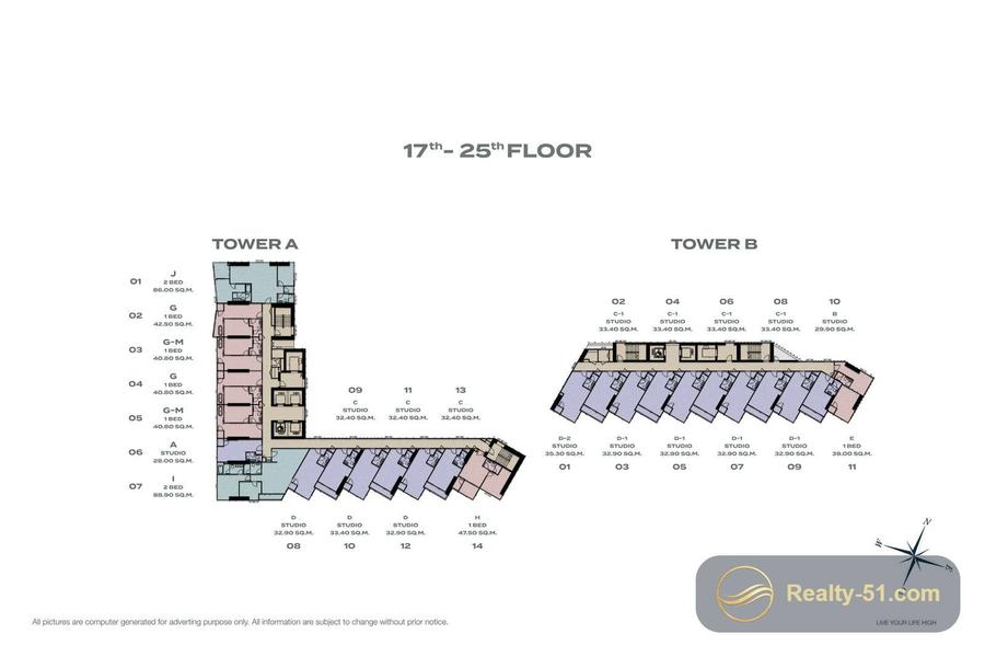 Skypark Lucean Jomtien Pattaya — планировка 7