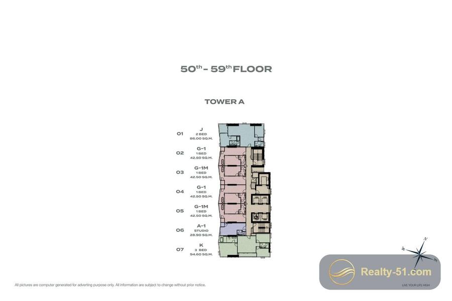 Skypark Lucean Jomtien Pattaya — планировка 21