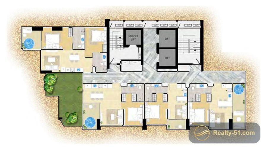 The Riviera Ocean Drive — Grundriss 21