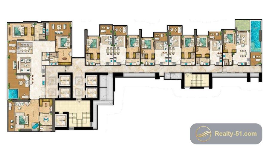 The Riviera Palm Beach Wongamat — floor plan 14