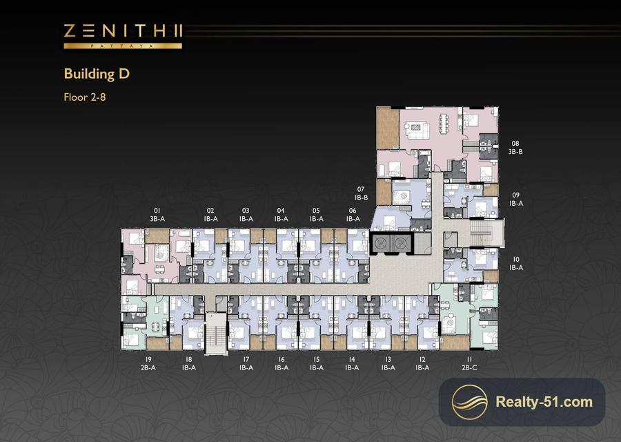 Zenith 2 Pattaya — แปลนห้อง 10