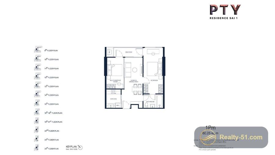 PTY Residence Sai 1 — แปลนห้อง 23