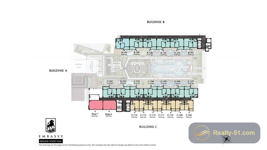 Embassy Pattaya — Grundriss 22