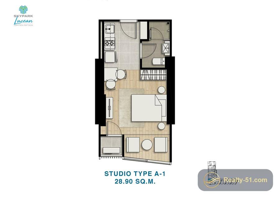 Skypark Lucean Jomtien Pattaya — планировка 24