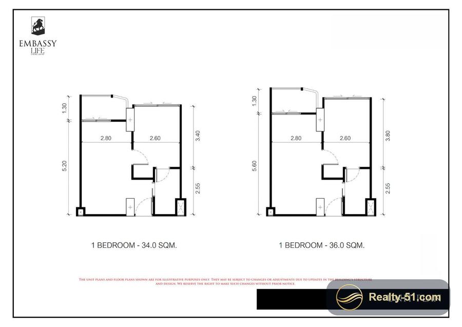 Embassy Life Pattaya — планировка 1