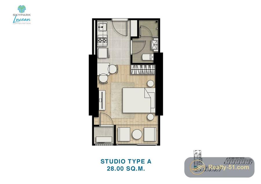 Skypark Lucean Jomtien Pattaya — планировка 23