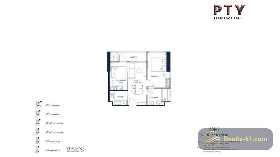 PTY Residence Sai 1 — แปลนห้อง 21