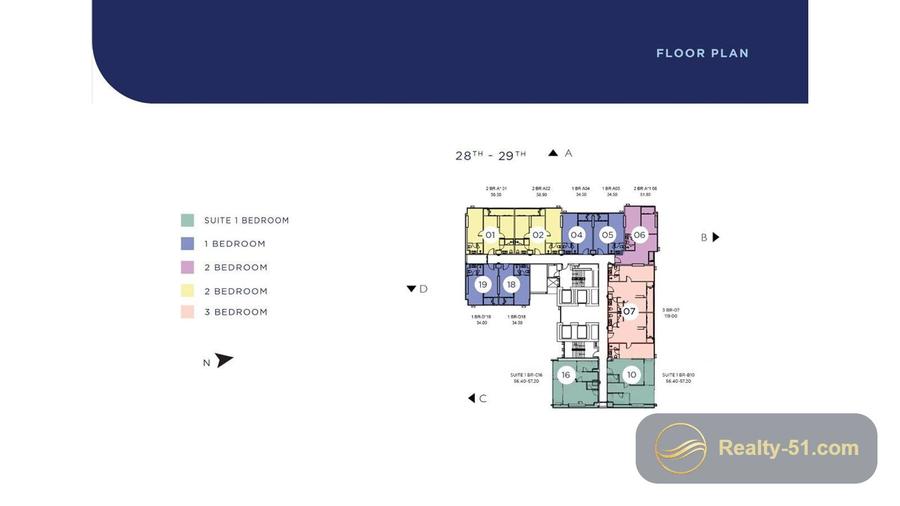 Once Pattaya — floor plan 3