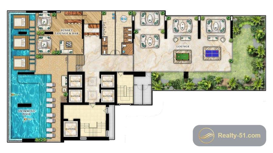 The Riviera Palm Beach Wongamat — floor plan 24