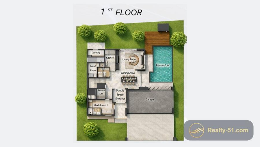 Harmony Hills Villas Pattaya — floor plan 9