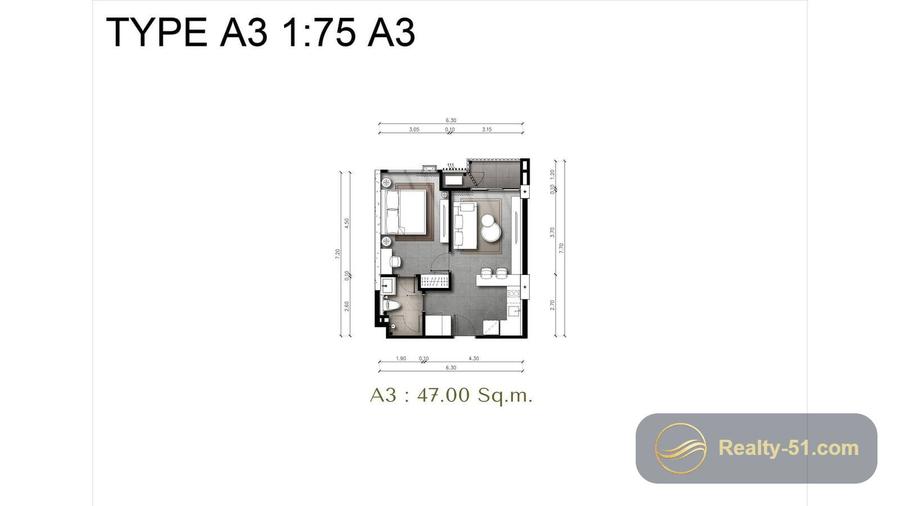 The Panora Estuaria Pattaya — 户型图 3