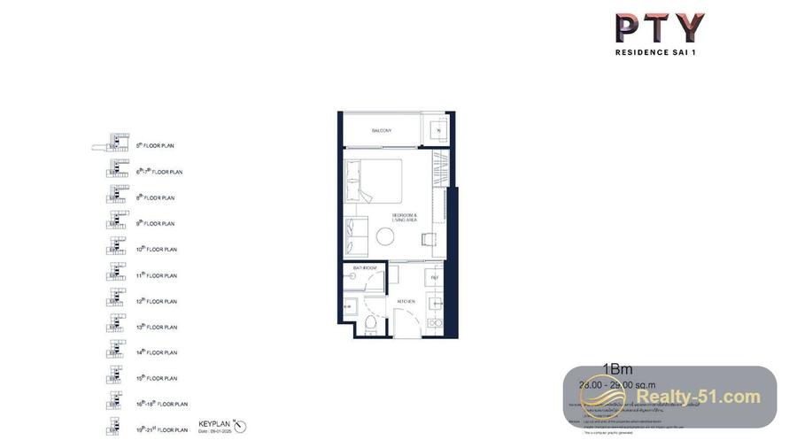PTY Residence Sai 1 — แปลนห้อง 5