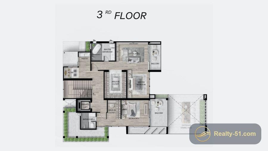 Harmony Hills Villas Pattaya — floor plan 6