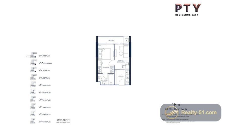 PTY Residence Sai 1 — แปลนห้อง 12