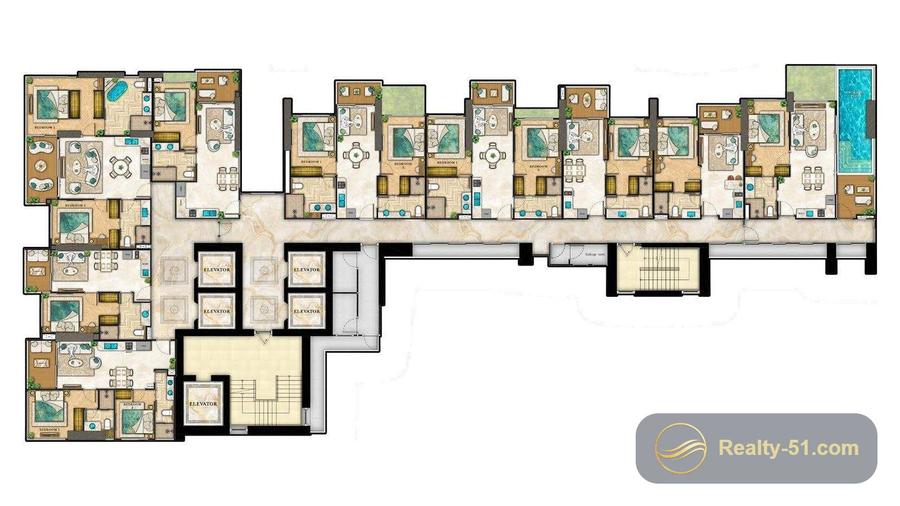 The Riviera Palm Beach Wongamat — floor plan 15
