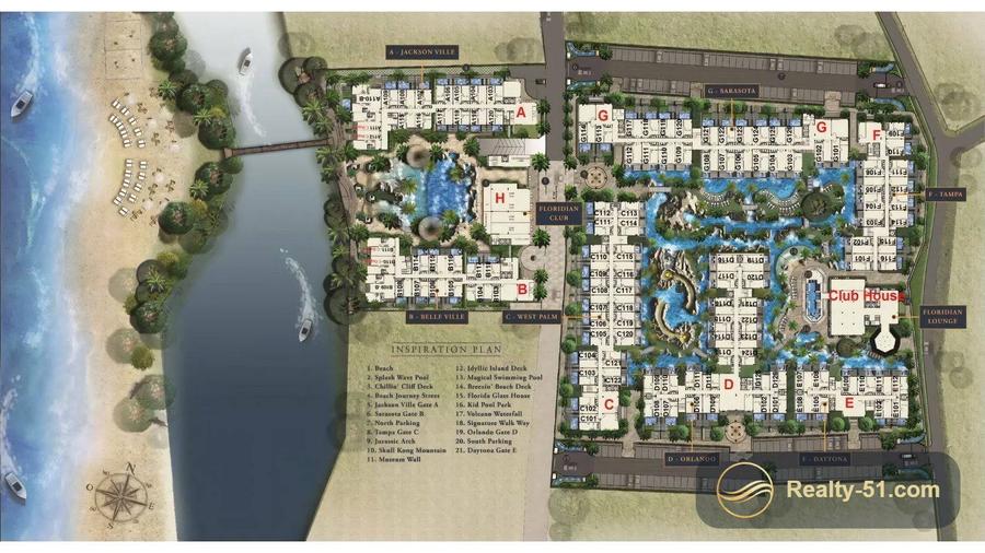 Grand Florida Beachfront Condo Resort — планировка 1